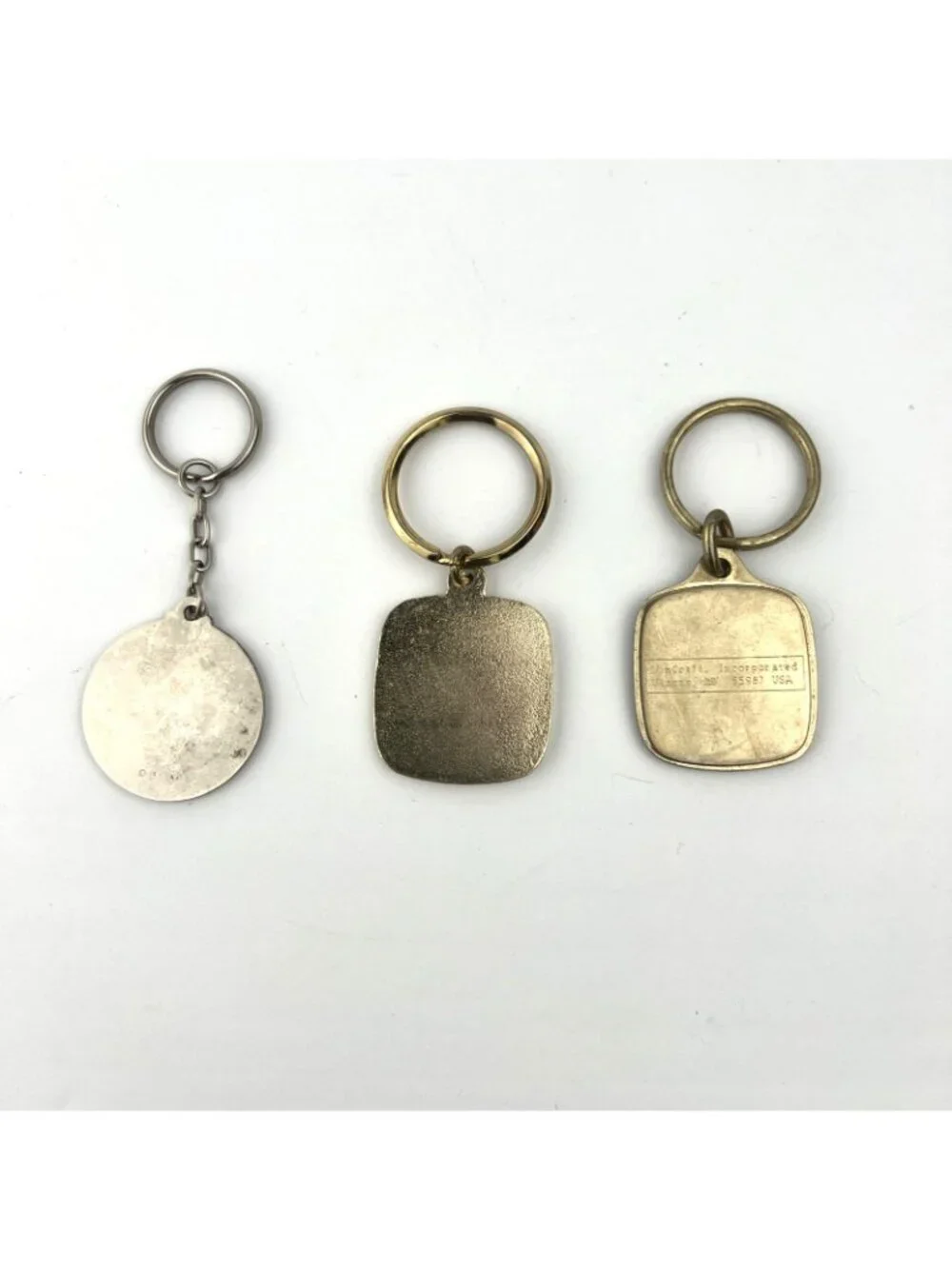 Lot of 3 Vtg Arizona Wildcats Keychains Brass Keyrings Enamel 1988 Final Four